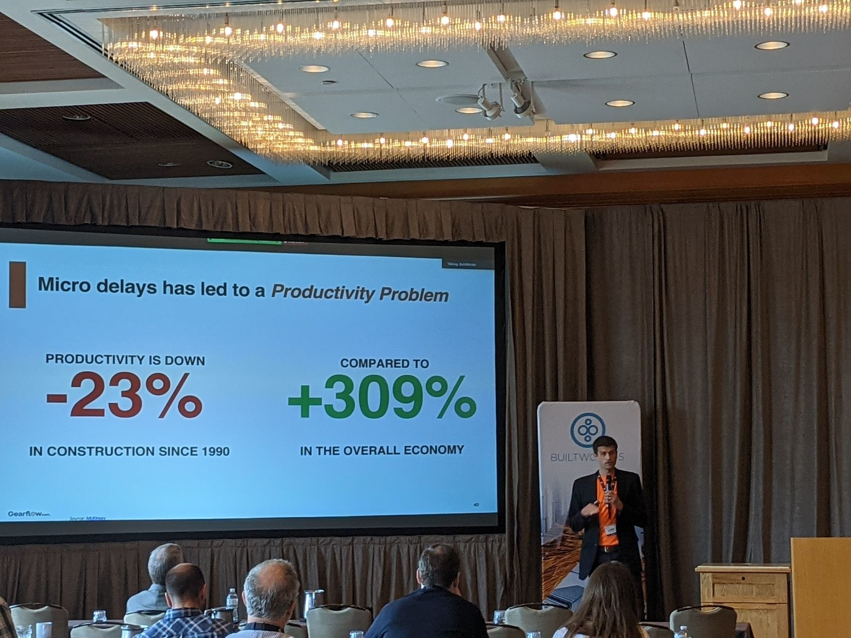 Luke Powers, Gearflow founder and CEO, at BuiltWorlds 2021
