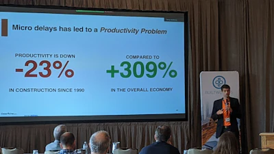 Luke Powers, Gearflow founder and CEO, at BuiltWorlds 2021