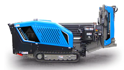 TT Technologies' Grundodrill 5X compact directional drill provides 11,000 lbs. of thrust/pullback and 1,200 lbs.-ft. of torque.