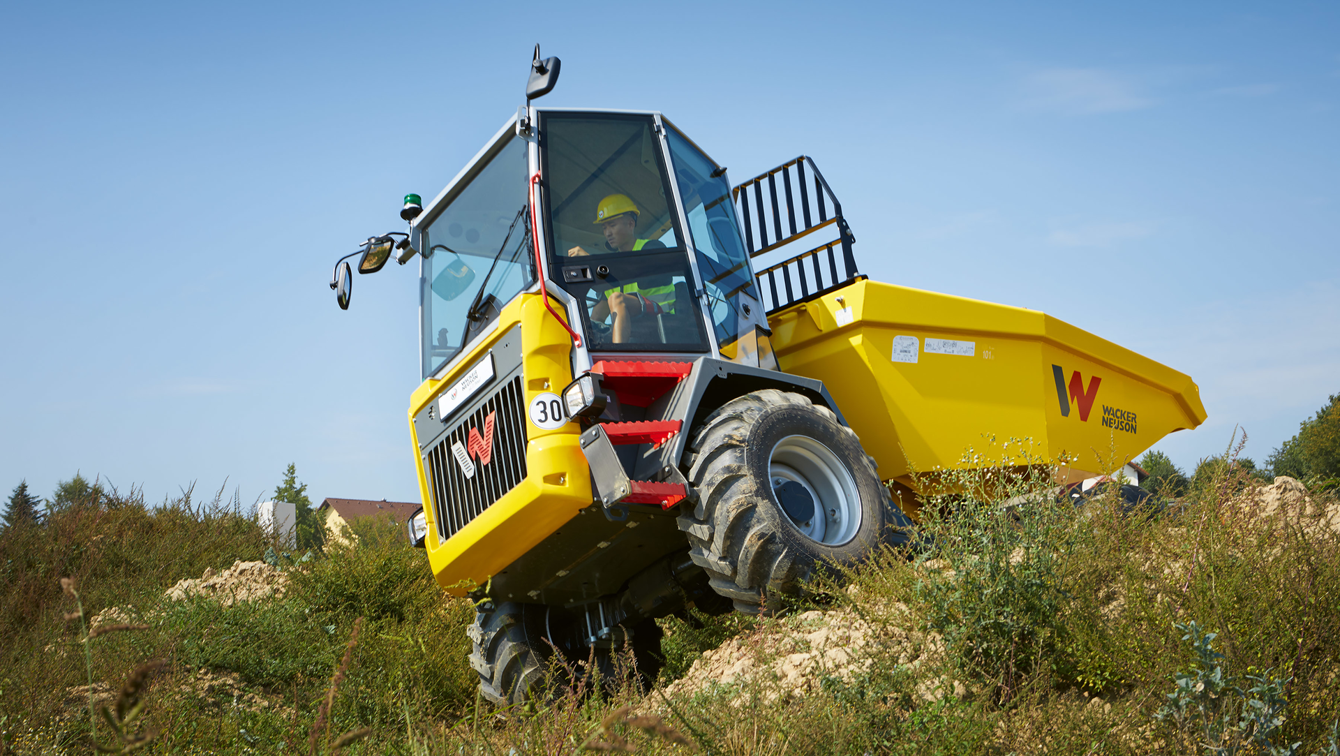Dumpers are designed for off-road capability. The articulated pivot point provides off-road capability and excellent traction allowing dumpers to access areas on the jobsite that other material movers simply cannot go.