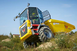 Dumpers are designed for off-road capability. The articulated pivot point provides off-road capability and excellent traction allowing dumpers to access areas on the jobsite that other material movers simply cannot go.
