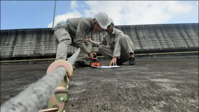 GSSI using the Structure Scan™ Mini XT to refine the dam survey area.