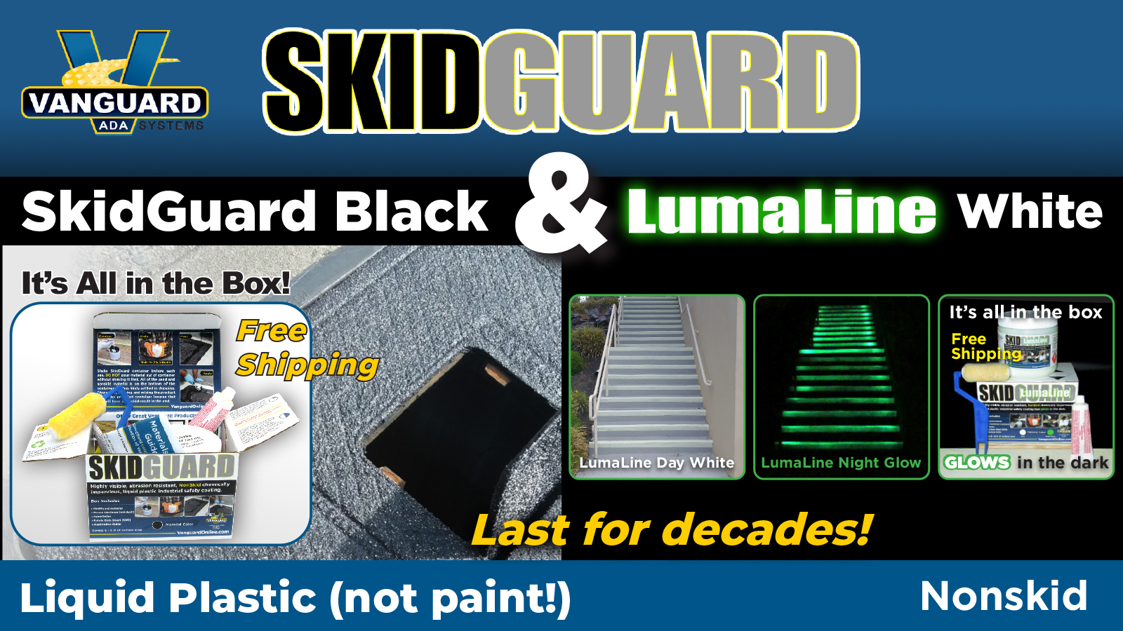 Vanguard SkidGuard / LumaLine Kits Pedestrian Surface Coating