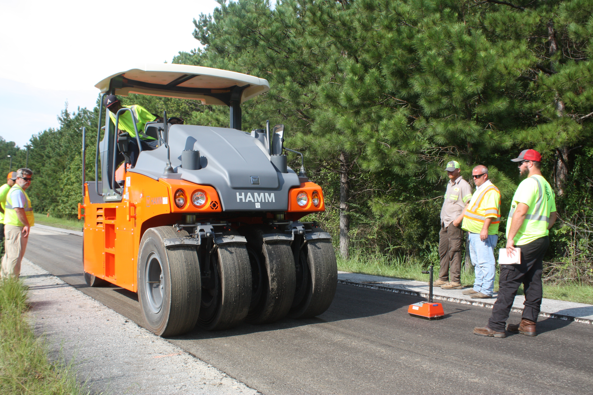 Compaction takes place during construction.
