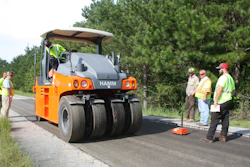 Compaction takes place during construction.