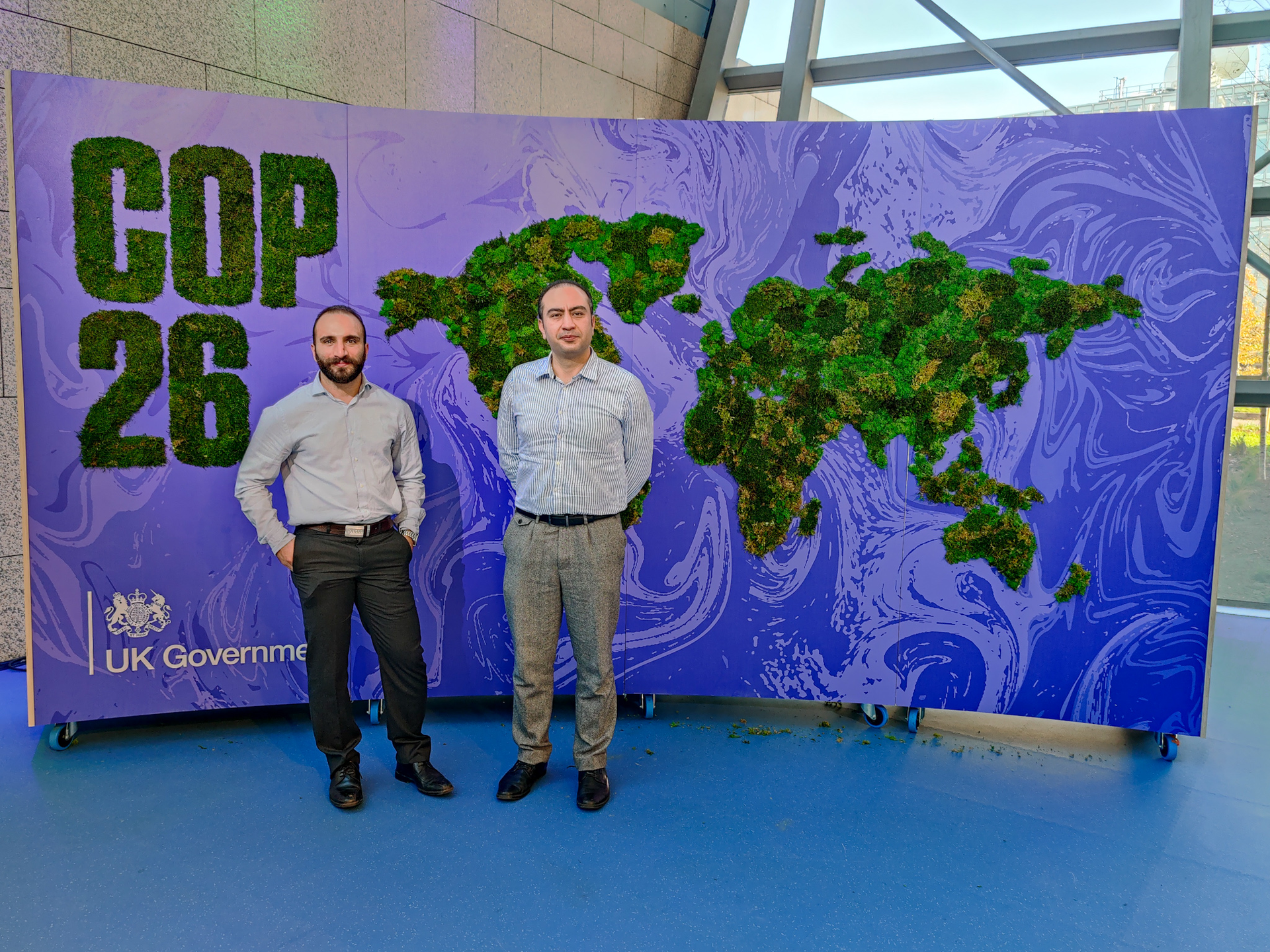 CTO Dr. Michael Wise and Dr. Sid Pourfalah, Founder and CEO of Concrete4Change at COP26.