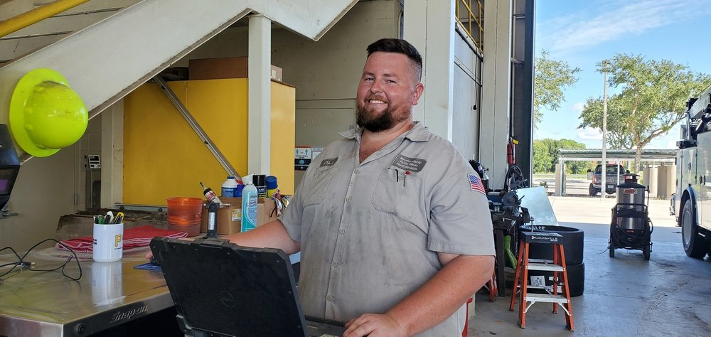 Chase Snyder of Manatee County, Florida, was named the 2021 Technician of the Year by the Association of Equipment Management Professionals Education Foundation.