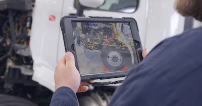 The Peterbilt ARTech augmented reality tool is giving technician’s quick access to the information they need when they need it the most—right next to the truck in the service bay.
