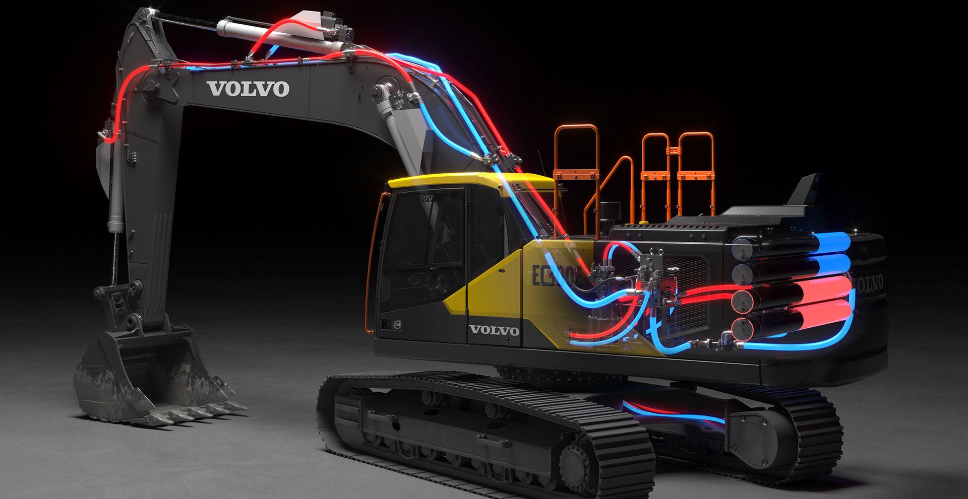 Volvo CE's new digital hydraulic actuator enables the design of a new type of hydraulic system which overcomes some of the shortcomings found in traditional systems.