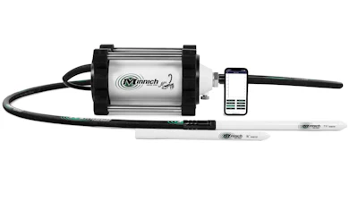 The Minnich Control Speed Concrete Vibrator with Electric Flex Shaft