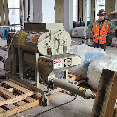 The Fully Electric FloorMate80E Mobile Mixer and Pump Combination