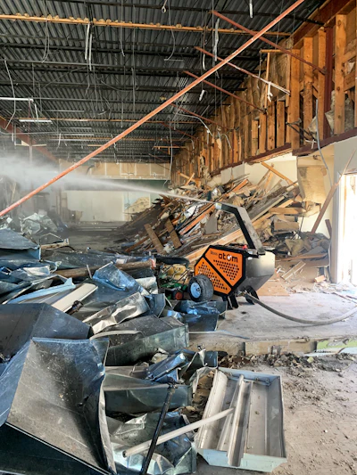 Demolition Contractor Controls Dust With Atomized Mist Technology