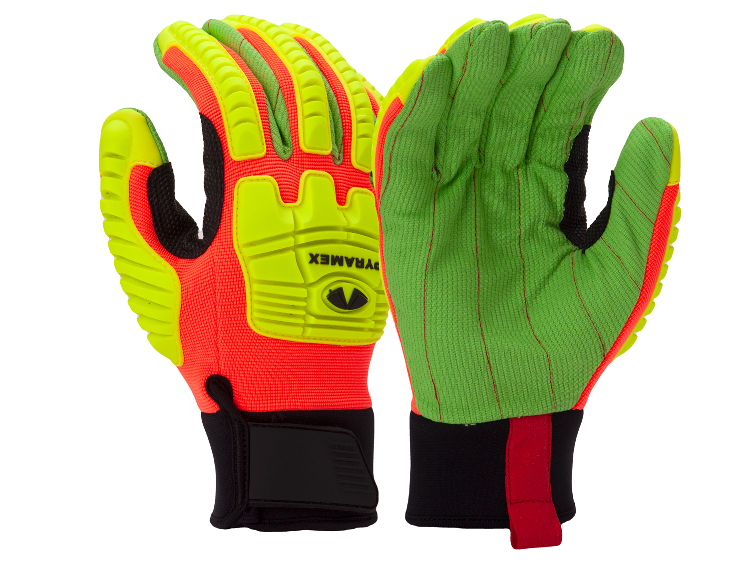 Pyramex Impact Resistant Gloves Yellow Green
