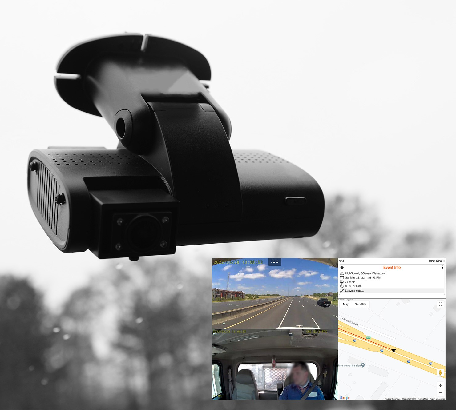 The TennaCAM 2.0 features dual-facing HD cameras with AI capabilities, providing fleet and safety managers with the data they need to optimize operations.