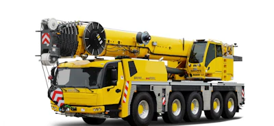 With the introduction of EUROMOT 5, the GMK5120L and other Grove all-terrain cranes can be operated with HVO diesel that enables CO2 emission reductions of up to 90%.