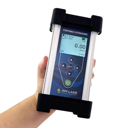 The handheld, IP67-rated flow meter is designed for measuring the flow rate of clean, non-aerated fluids in full pipes such as water, chemicals and fuel oils.