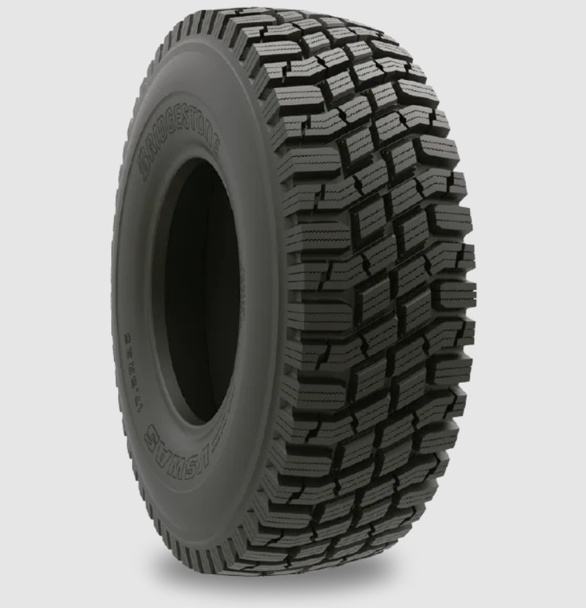 Designed for grader and loader applications, the VSWAS 23.5R25 can be used in deep snow with a tread pattern that reduces stone holdings without the need for studs or chains.