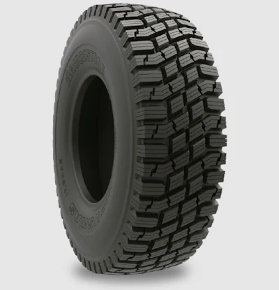 Designed for grader and loader applications, the VSWAS 23.5R25 can be used in deep snow with a tread pattern that reduces stone holdings without the need for studs or chains.