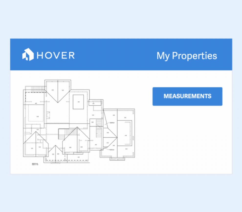 HOVER’s new construction solution transforms blueprint plans into scaled 3D models with measurements for property exterior, takeoff, proposal and ordering features in the HOVER platform.