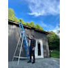 The Ladder-Lock features two adjustable legs that connect at the ladder midpoint and two adjustable arms that anchor to the ladder's lowest rung, creating four points of contact that eliminates kicking out, sliding and tipping.