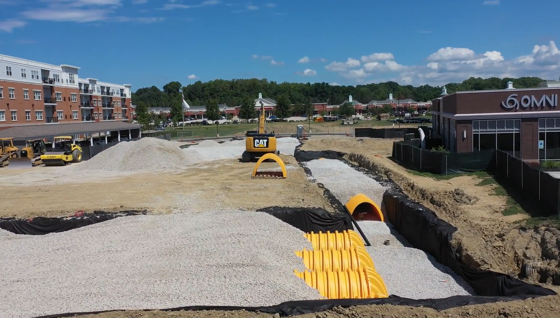 The Marous Brothers Site Group has been installing the new stormwater detention system at OMNI Senior Living Center in Solon, Ohio. The total installed system volume for this project is 56,229 cubic feet.