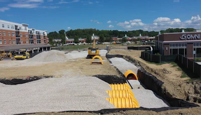 The Marous Brothers Site Group has been installing the new stormwater detention system at OMNI Senior Living Center in Solon, Ohio. The total installed system volume for this project is 56,229 cubic feet.