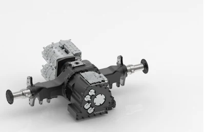 The new e-axle allows even more batteries on the truck by integrating the electric motors and the transmission into the rear axle.