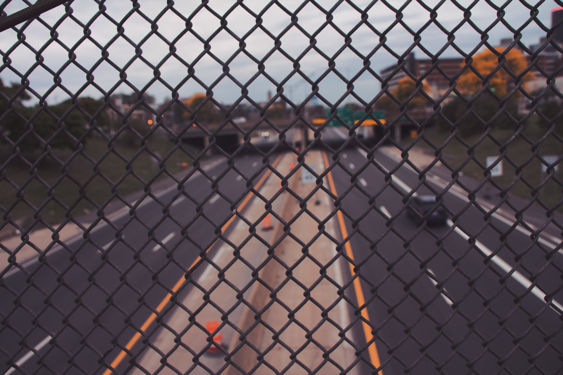 View of I-375 from an overpass