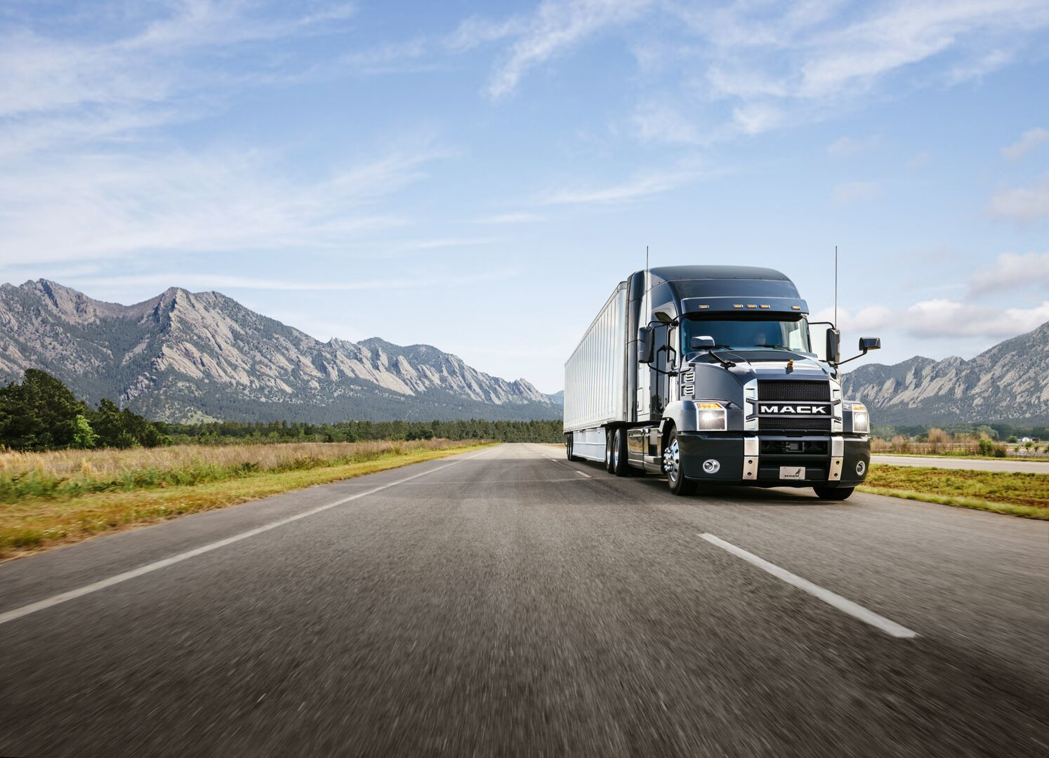 The Mack Anthem truck model allows for Mack Trucks' new Command Steer advanced technology.