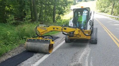 Road Widener Offset Vibratory Roller 2