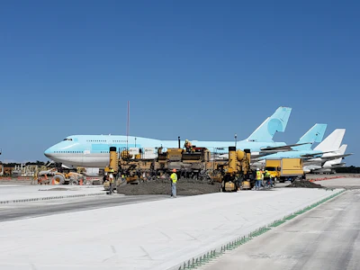 Airport runways are mission critical projects that demand the smoothness and consistency 3D paving can deliver.