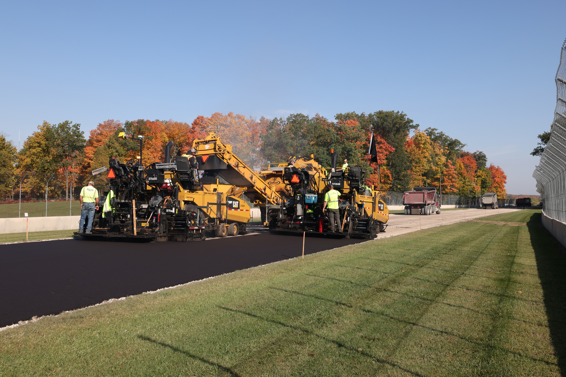 For the surface course design, the Walbec team worked with NASCAR engineers to help determine the best mix and process for installation.