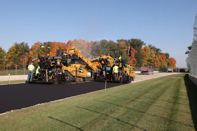 For the surface course design, the Walbec team worked with NASCAR engineers to help determine the best mix and process for installation.
