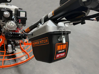 With contractor safety in mind, this product allows the operator to pitch the blades without taking hands off the handle.