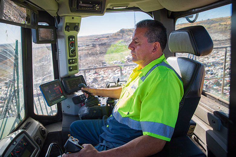 Lawrence Garcia, senior operator in Billings, Montana, operates machinery with new technologies.