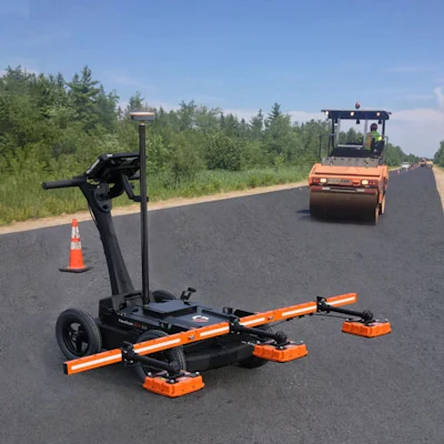 The complete PaveScan RDM 2.0 system includes a rugged deployment cart and an integrated concentrator box that accommodates up to three sensors and includes housing for cable management and hot-swappable, dual batteries.