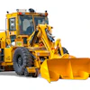 Providing 180-degree boom rotation, the machine is primarily used to thread out old rail and thread in new rail.