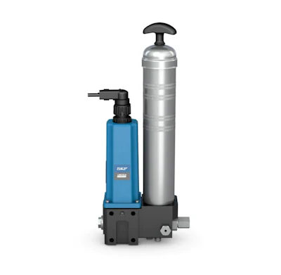 Designed for construction machines, the AECP compact cartridge pump automatically lubricates up to 22 lubrication points.