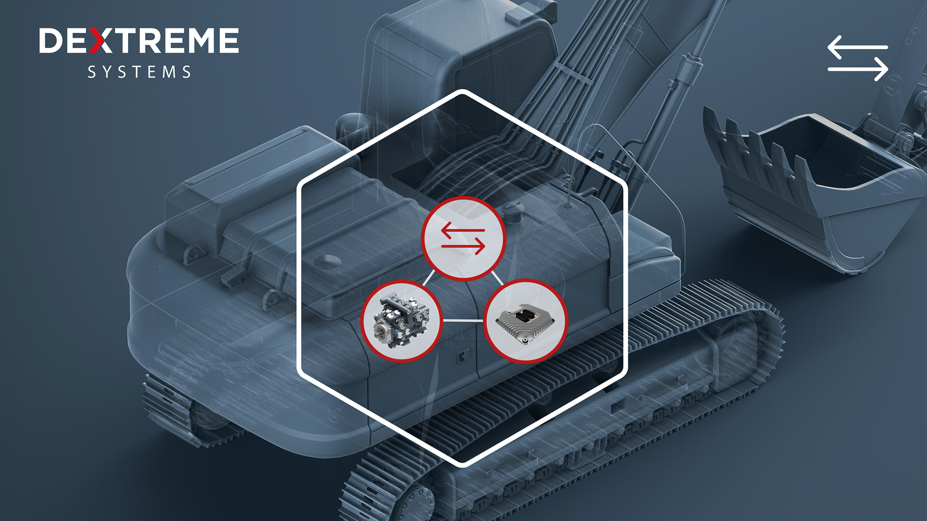 At the core of each Dextreme system is the Danfoss Digital Displacement pump, a digitally controlled hydraulic pump for off-highway machinery.