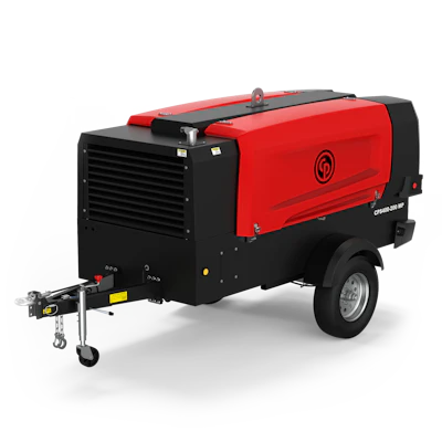 The CPS 400 series offers 175 to 225 psi and is powered by a Kohler KDI3404TCR, four-cylinder engine. All system components are secured to a single-axle trailer.