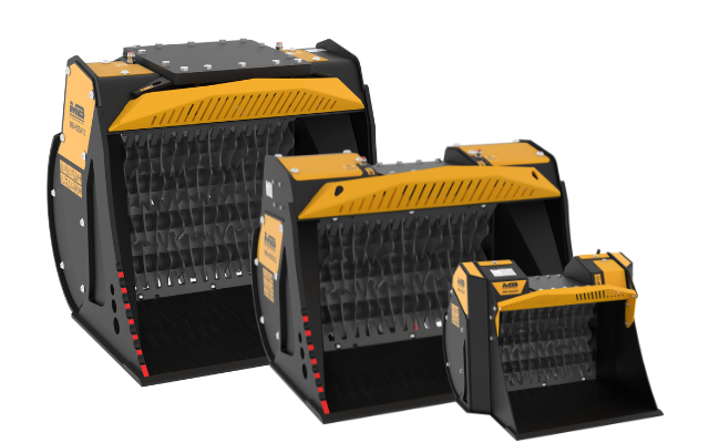 Two of the new padding buckets were designed for compact line equipment, while the third is for heavy equipment.