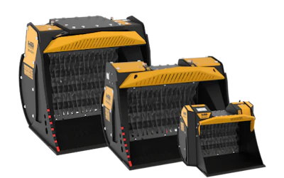 Two of the new padding buckets were designed for compact line equipment, while the third is for heavy equipment.