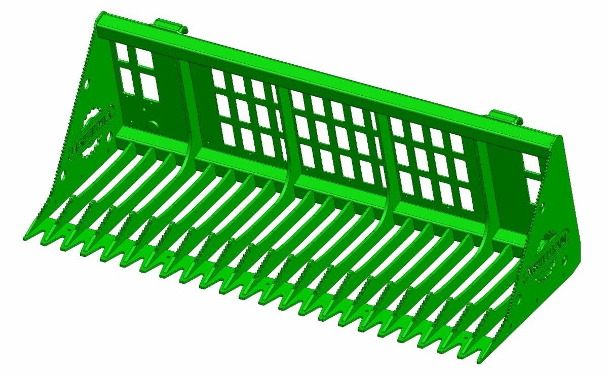 With 2-in. tine spacing, this attachment can be used in dry, loose soil conditions.