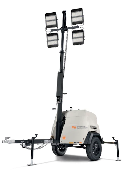 Battery-powered light towers can be charged during off-hours and while in operation, produce zero emissions, are virtually noise-free and require minimal equipment maintenance