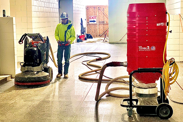 Featuring a bagged collection system, the portable vacuum is compatible with 110V power requiring a 15-amp circuit.