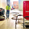 Featuring a bagged collection system, the portable vacuum is compatible with 110V power requiring a 15-amp circuit.