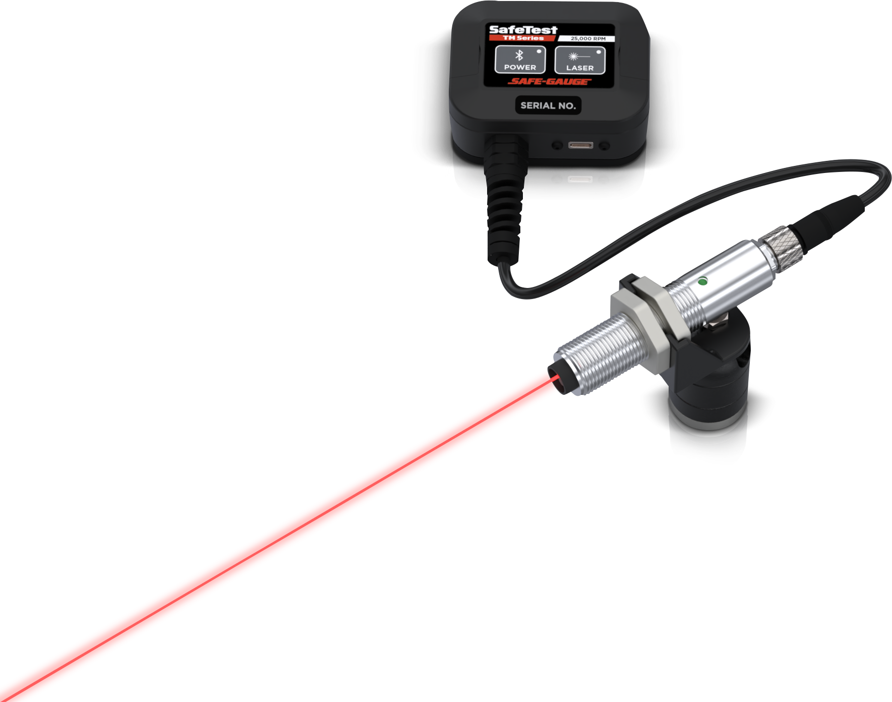 This solution removes technicians from the live work area while measuring the speed of fans, pumps, drill heads and other rotating machinery components.