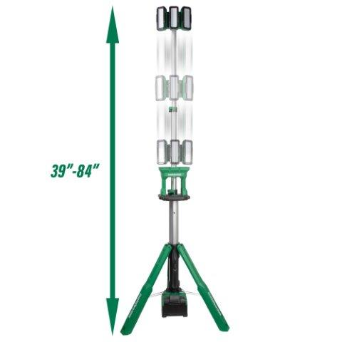 Both portable lights are part of the MultiVolt System of 18-volt and 36-volt cordless power tools from Metabo HPT.
