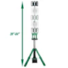 Both portable lights are part of the MultiVolt System of 18-volt and 36-volt cordless power tools from Metabo HPT.