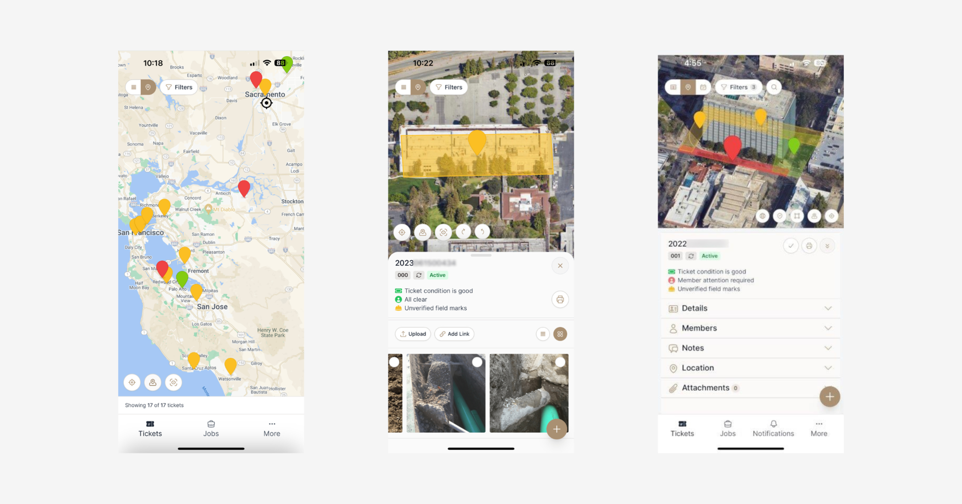 The 811spotter platform supports the process of managing 811 tickets to help contractors manage excavation projects and avoid damage to underground pipelines, cables and other pre-existing infrastructure.